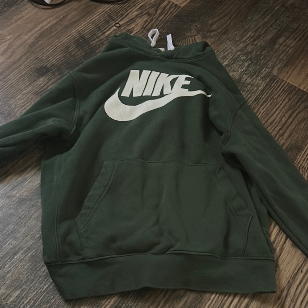 Nike Forest Green Hoodie with White Logo